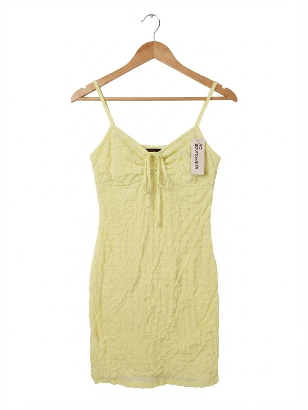 NWT line Green Textured Spaghetti Strap Mini Dress  (0160)